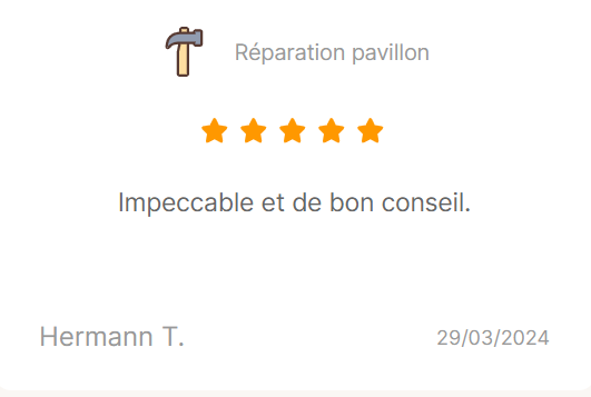 Réparation pavillon